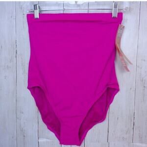 Spanx Let Go Slimming High Rise Shapewear Swim Bottom Berry Pink‎ Womens Size 8